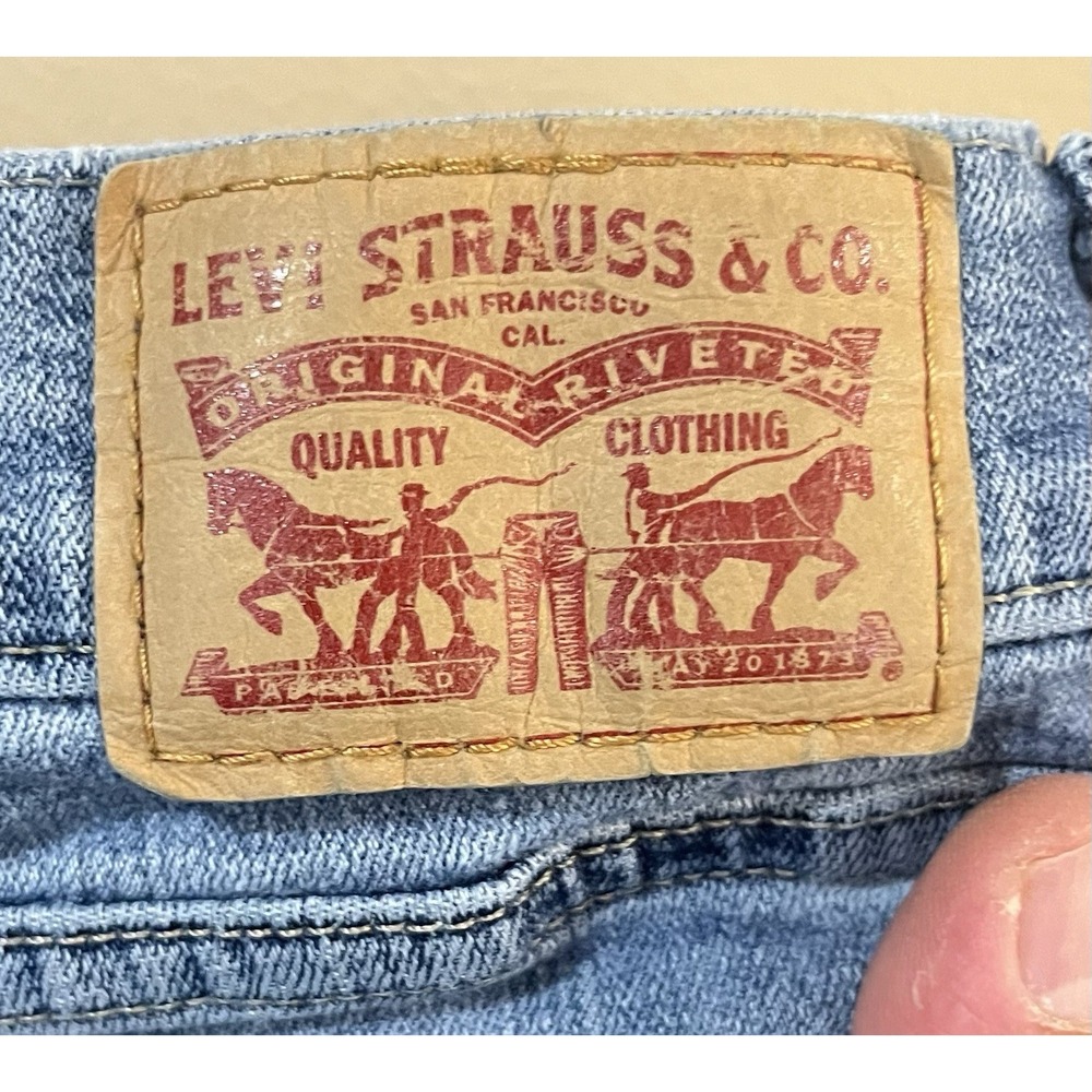 Levi's 505 Straight Leg Women's Size 14 Short W34 x L28.5 Light Wash Stretch - Picture 6 of 7